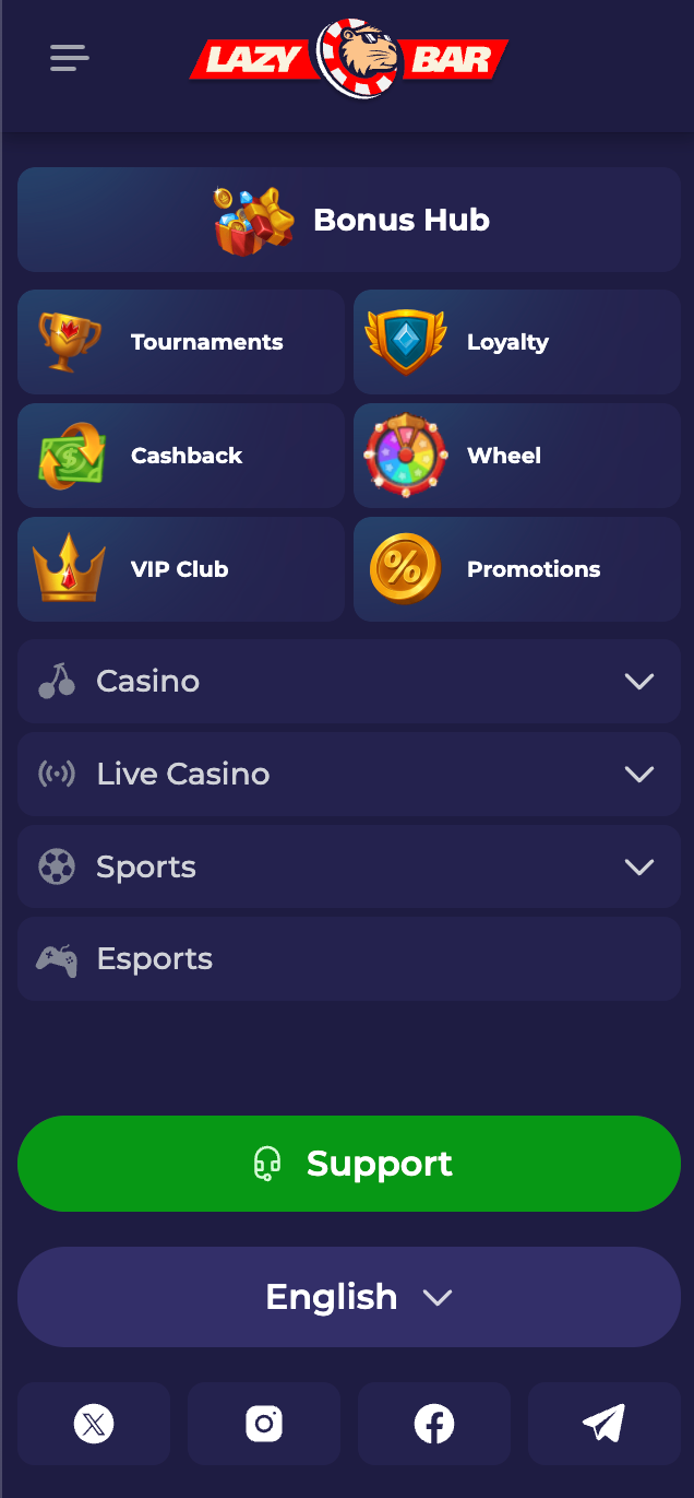 Lazybar Casino Official Site